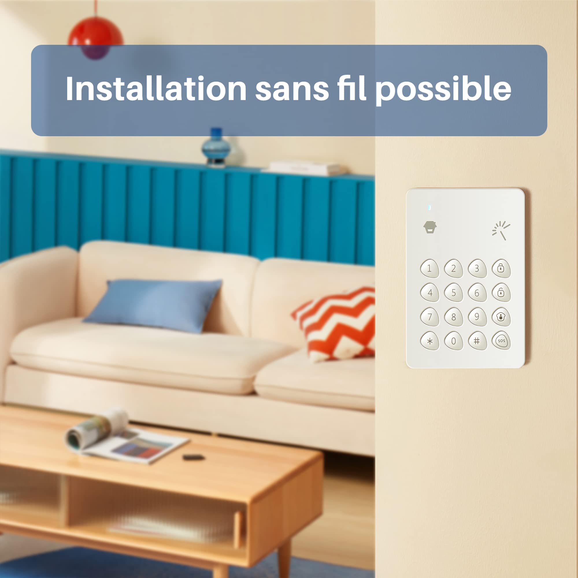 Chuango KP-700 Clavier Numérique sans Fil avec Lecteur RFID pour Système d’Alarme de Sécurité Maison - Activer/Désactiver Alarme - Verrouillage Automatique - Keypad Autonome