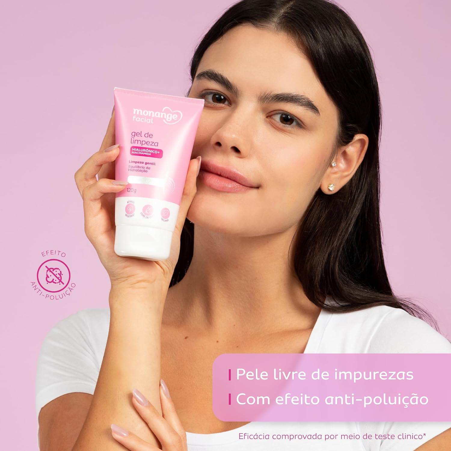 Monange Gel de Limpeza Facial Anti-Ressecamento com Ácido Hialurônico e Niacinamida 120g Monange Gel de Limpeza Facial Anti-Ressecamento com Ácido Hialurônico e Niacinamida 120g