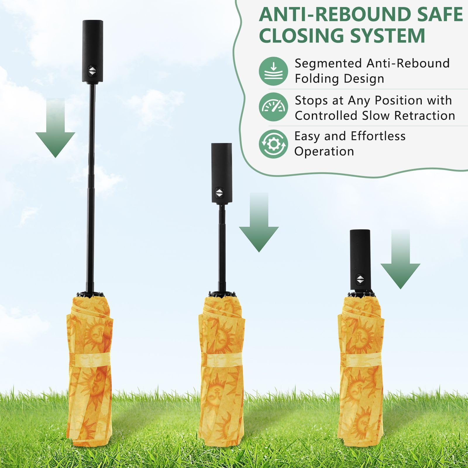 linqin Wiatroszczelna konstrukcja wiatroodporny parasol przeciwdeszczowy