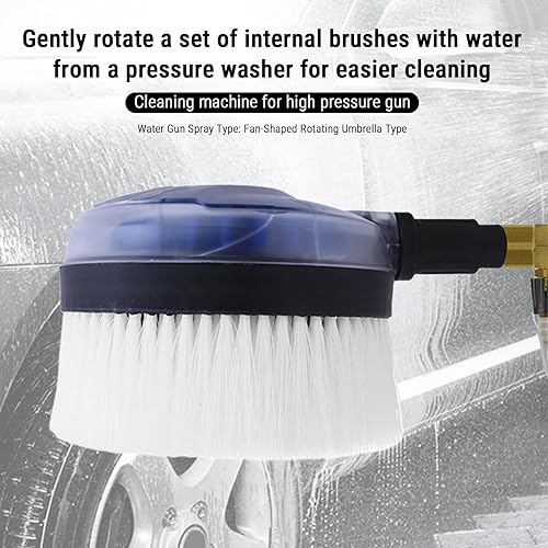 Miniatura 6 de Cepillo de lavado giratorio para lavadoras a presión, cepillo giratorio para lavado de autos de alta presión, cepillo giratorio de 360 grados en