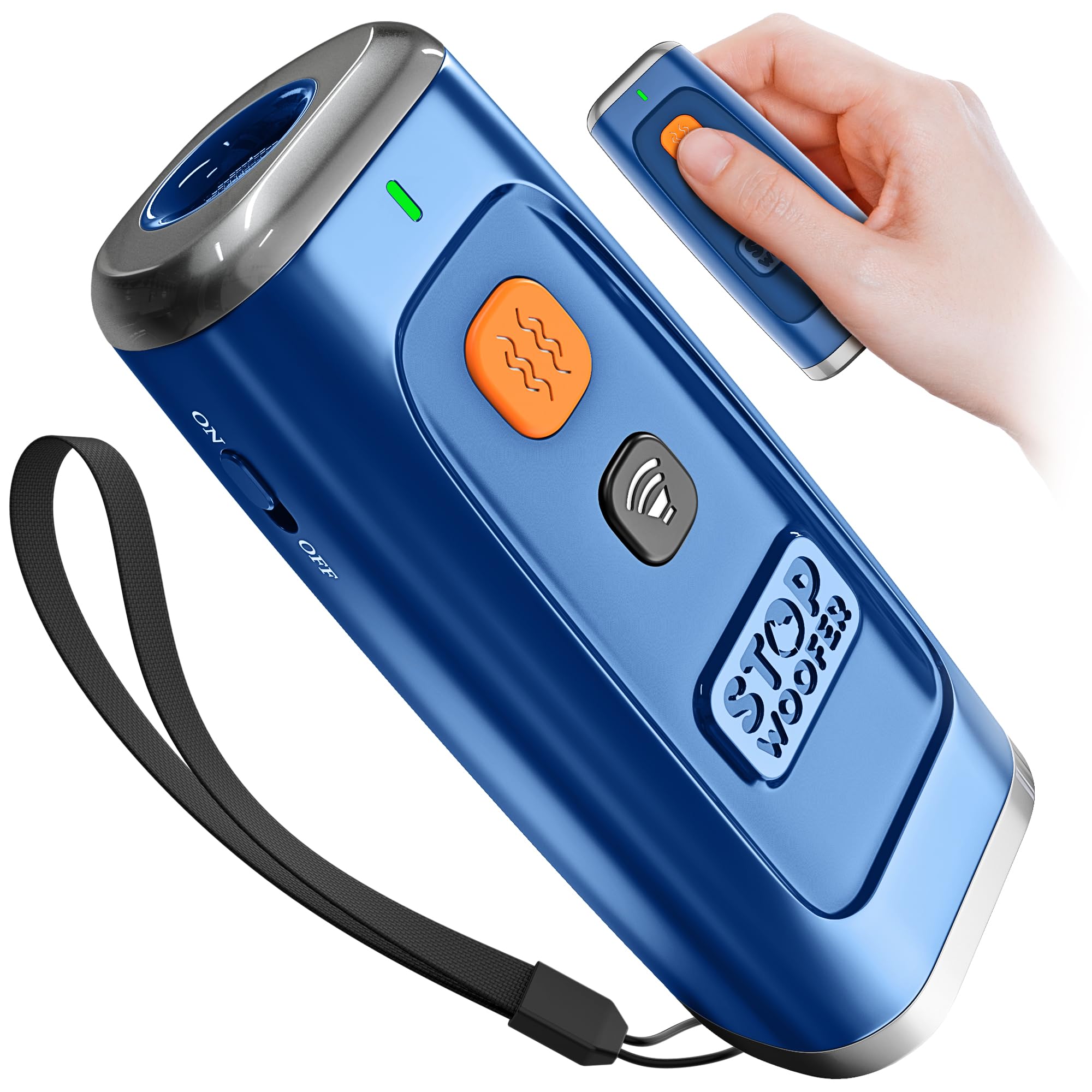 Dog Barking Control Devices-Anti Barking Device for S/M/L Dogs-4 Training & Deterrent Modes-Rechargeable Ultrasonic Dog Whistle to Stop Barking up to 27 FT-Safe for Human & Dogs (Blue/Gray)