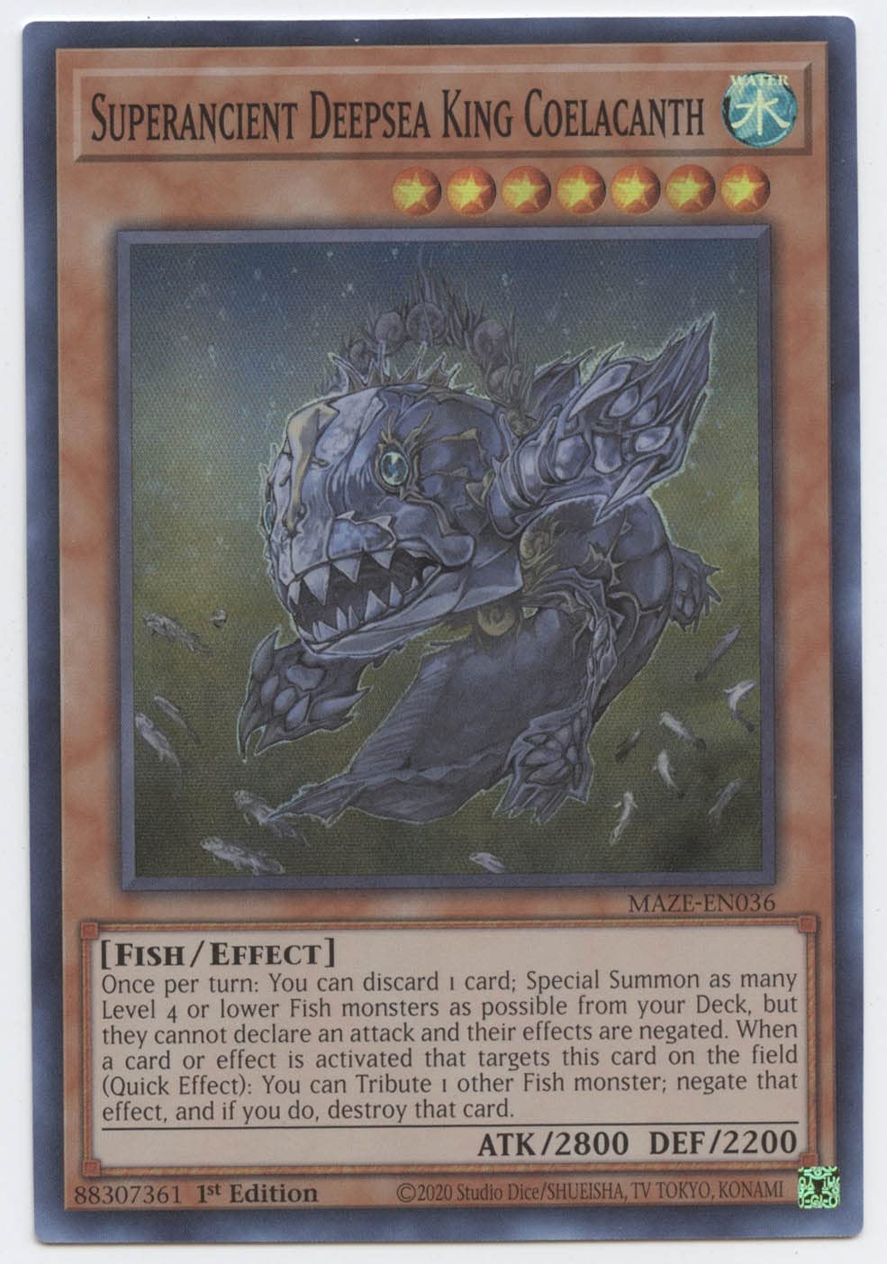 Superancient Deepsea King Coelacanth - MAZE-EN036 - Super Rare