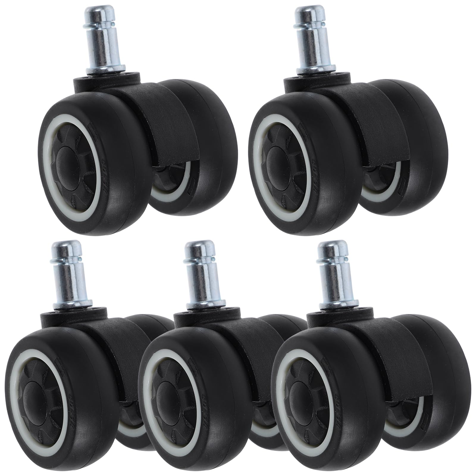 5 Ruedas Giratorias y Silenciosas para Silla de Oficina Gaming