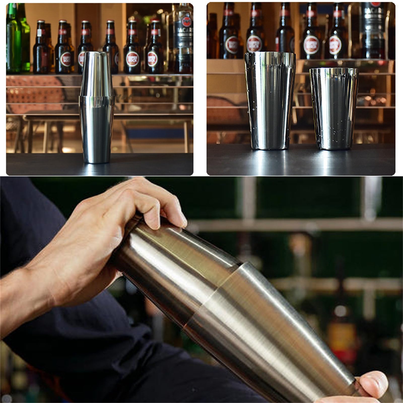 Zenithia 30 Pezzi Set Cocktail Shaker con Supporto Girevole 360°,Kit Barman Professionale da 750ml Mescolare Bevande,Regali per Uomini,Donne,Amanti dei Cocktail,Set da Barista per Feste da Bar a Casa