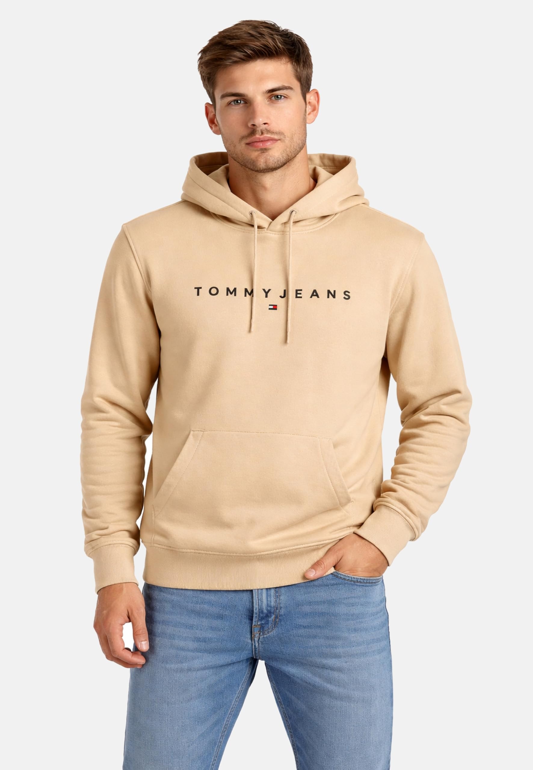 Tommy Jeans Sudadera Hombre Linear Logo con Capucha