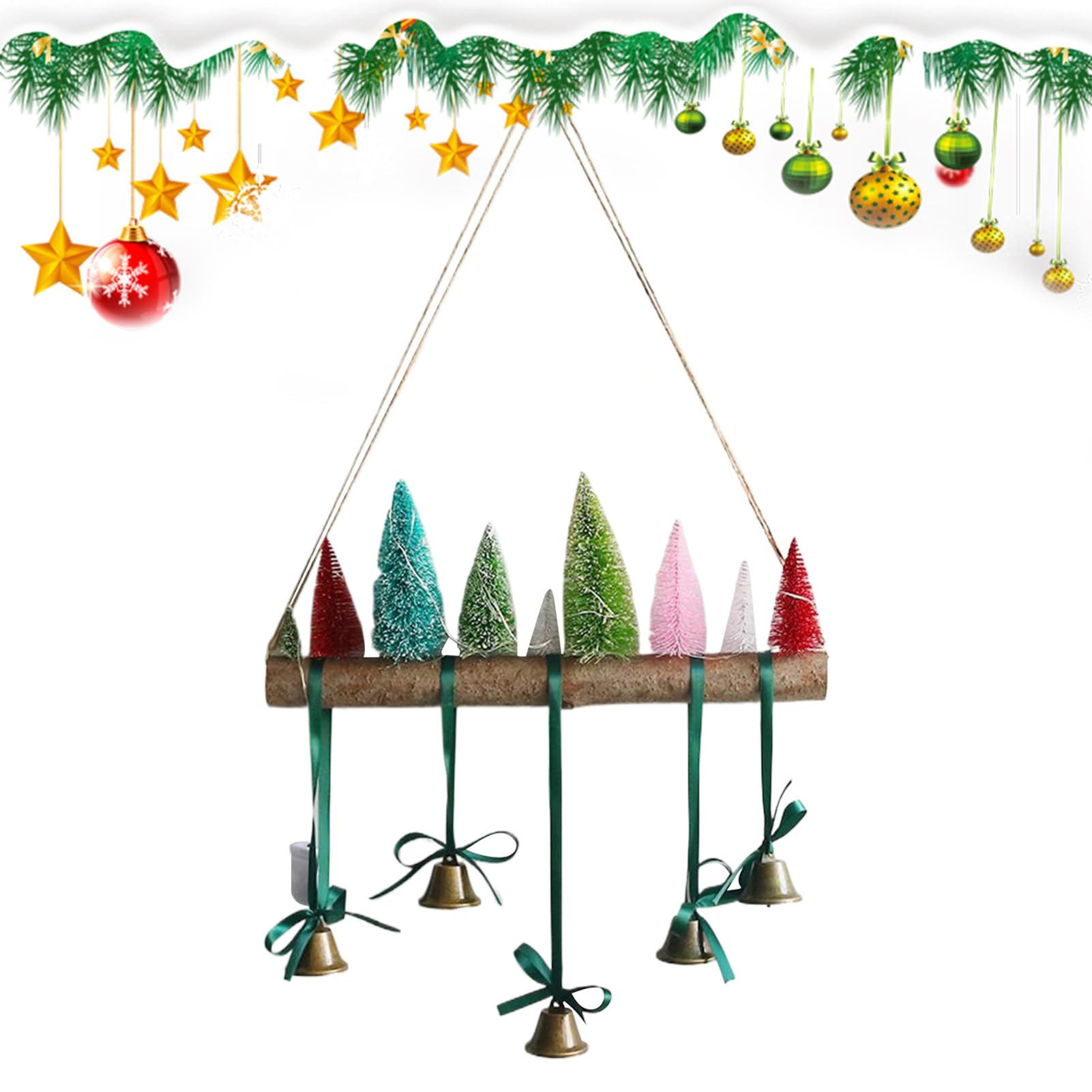 Décorations murales pour fêtes de Noël : fixez facilement cet ornement festif coloré à LED
