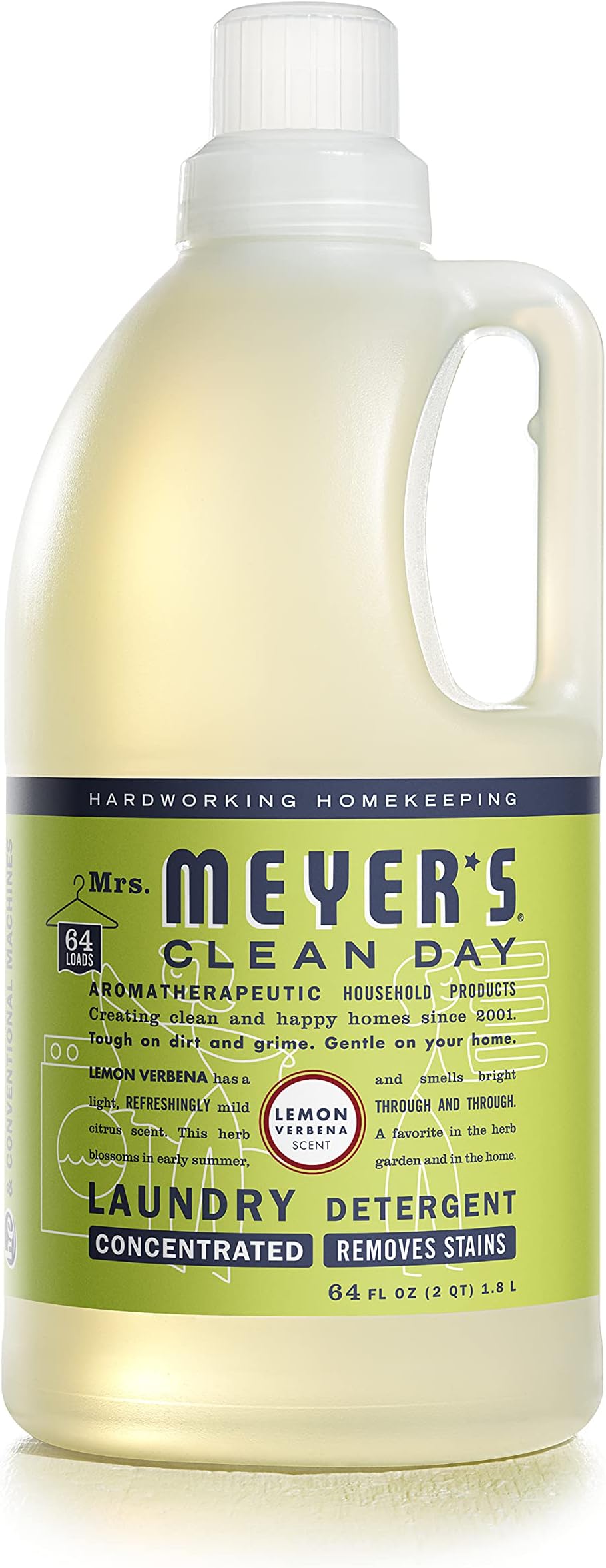 MRS MEYER'S Lemon Verbena Laundry Detergent, 64 FZ