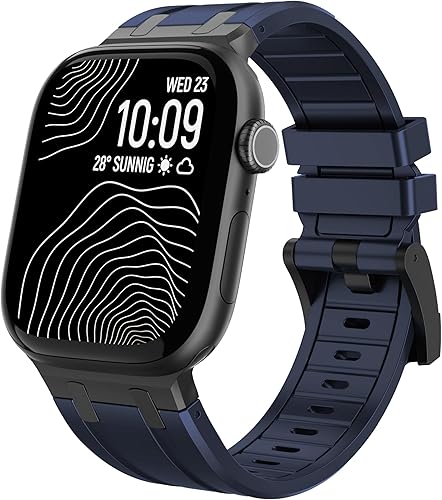Raycarrey AP - Correas deportivas de lujo para Apple Watch Band Ultra 3/2/1 1.929 in 1.811 in 1.772 in 1.732 in 1.654 in 1.614 in 1.575 in 1.496 in
