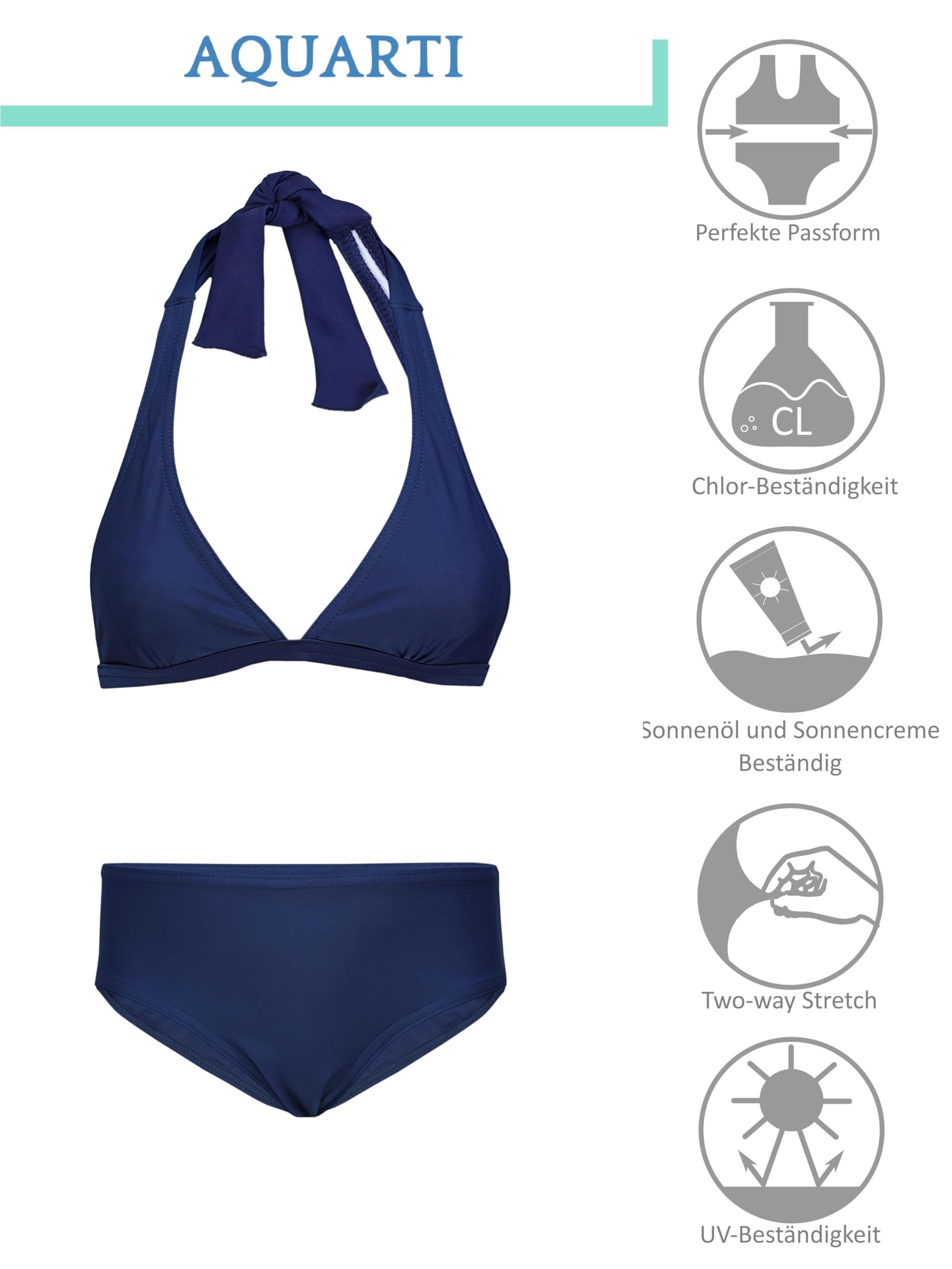 Aquarti Mädchen Bikini Set Bustier Bikinislip Zweiteiliger Badeanzug