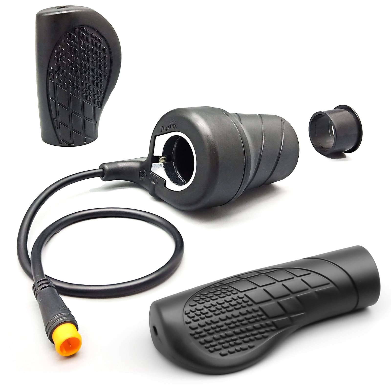 HUDAMZKY Electric Bicycle Right Handle 20X Half Twist Throttle 24V 36V 48V 60V 72V SM/Waterproof Connector for E Bikes or Folding Electric Scooter