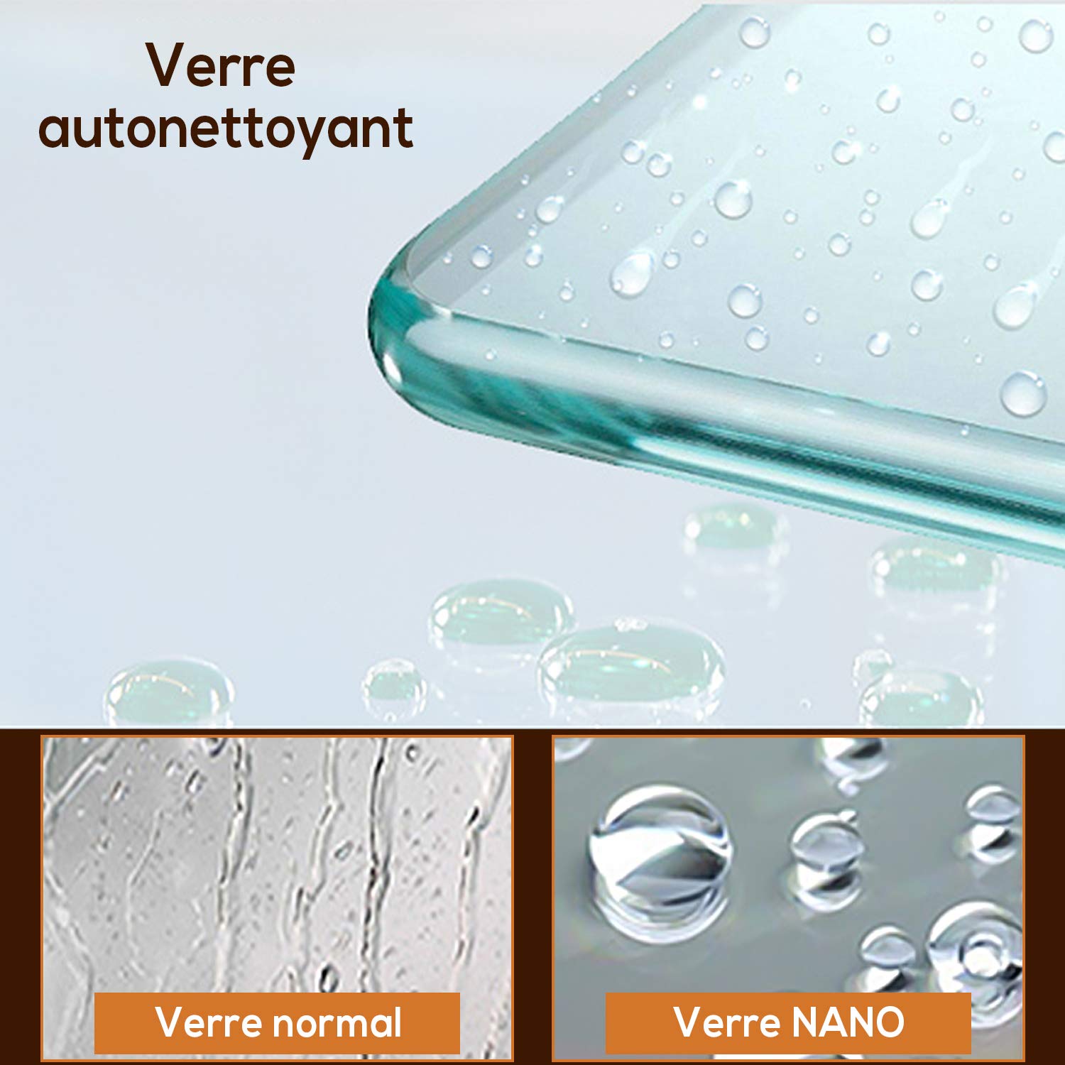 SIRHONA Porte de Douche Coulissante 90x200 cm, Verre Trempé 8mm Transparent, Isolation Thermique, Étanche, Barre en Acier Inoxydable, Montage Murale Réglable -15mm, Design Moderne pour Salle de Bain