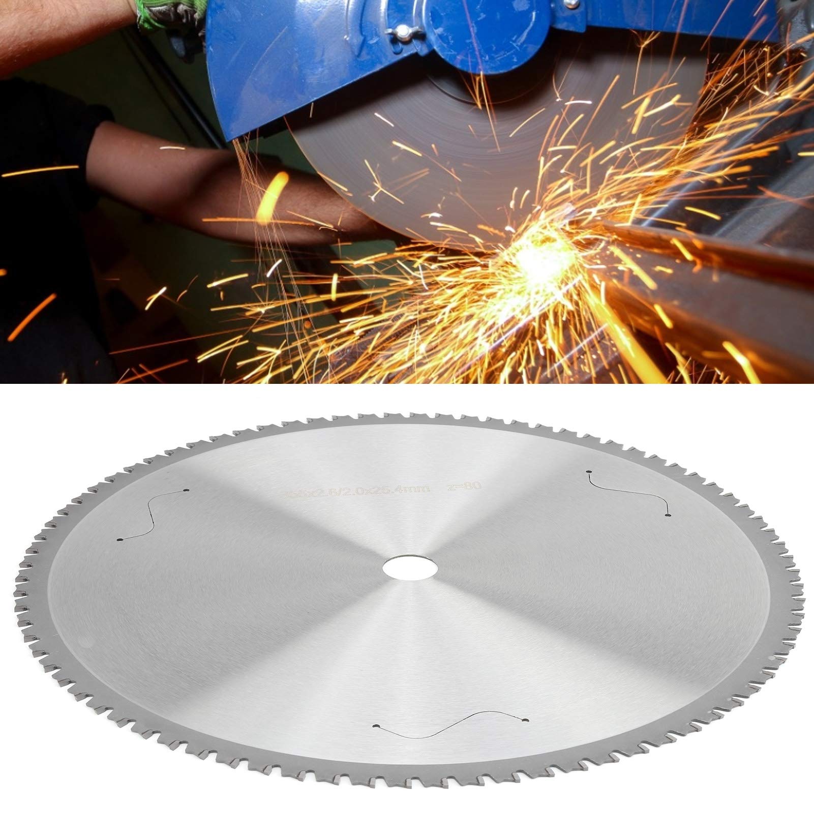 Kreissägeblatt, Metalltrennscheibe, 80 Zähne, Schnellarbeitsstahl, 355 X 2,6 X 2,0 X 25,4 Mm, Professionelles Zubehör für den Einsatz