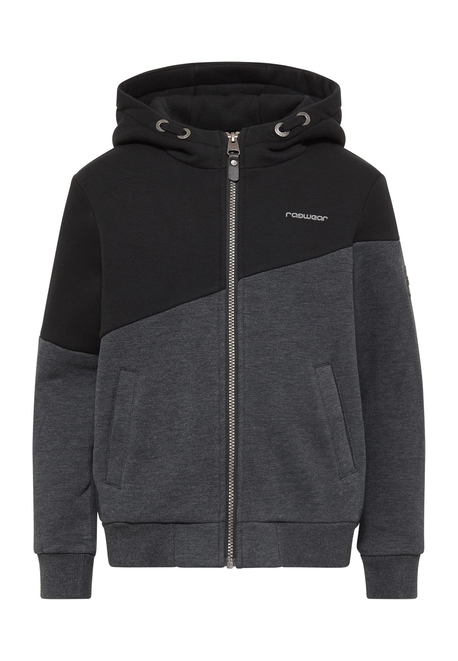 Ragwear Jowell Sweat Jungen Sweatjacke Sweatshirt Jacke mit Kapuze Cardigan Sweater Streetwear Übergangsjacke mit Blockstreifen
