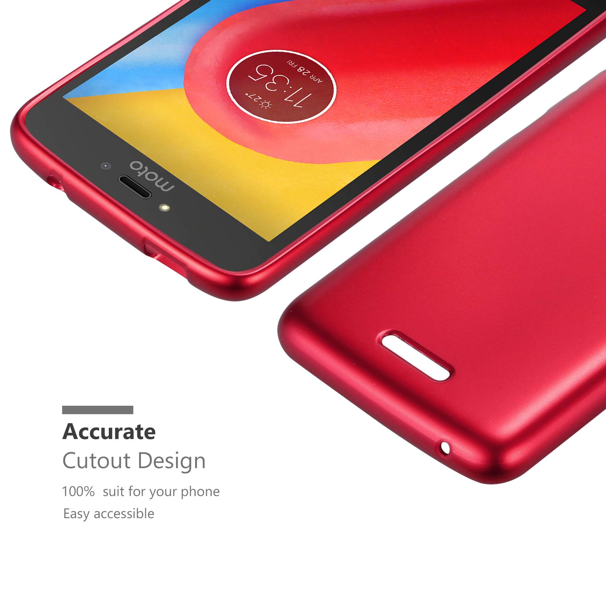 Cadorabo Custodia In Silicone TPU Per Motorola Moto C Plus, Candy Rosa, Sottile E Antiurto - 4