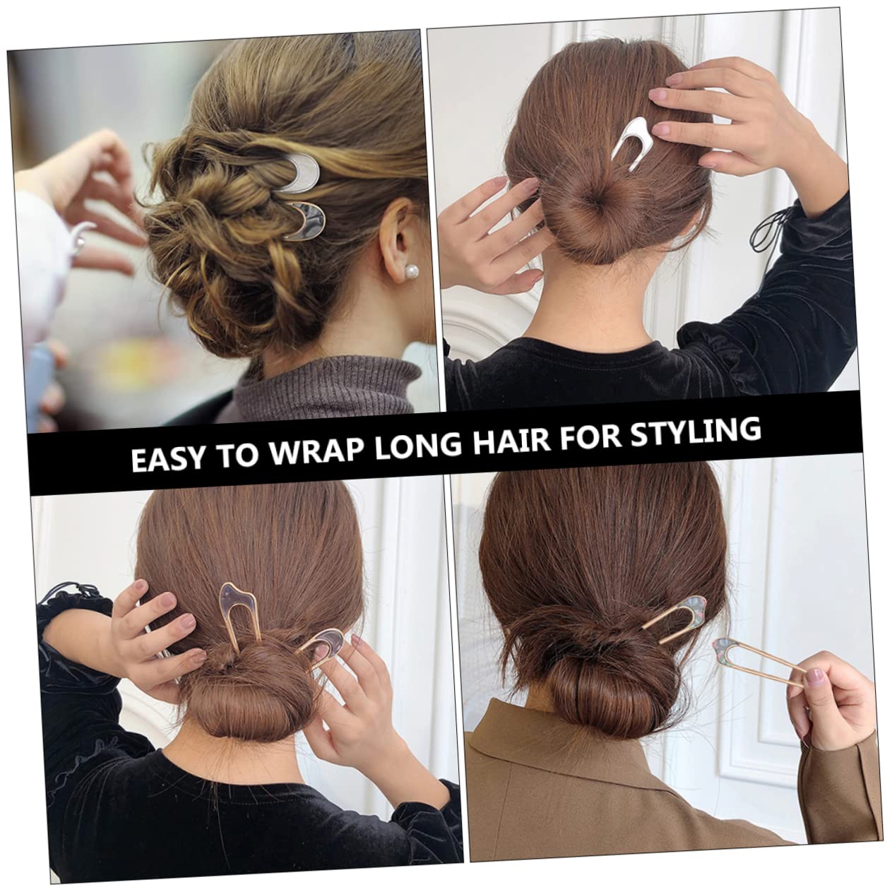 Didiseaon 20 Piezas Horquilla En Forma De U Horquilla De Acetato Francés Clip Para El Cabello Palillos Para El Cabello Concha De Tortuga Palitos Para El Cabello Accesorios Para El Cabello