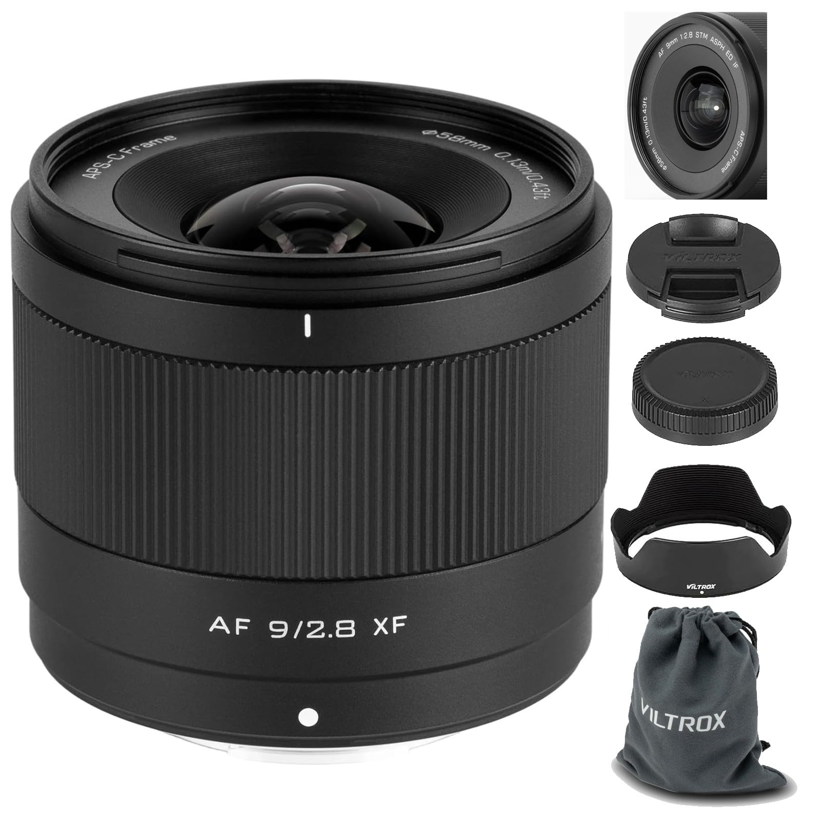 Amazon.com : VILTROX 9mm F2.8 XF-Mount APS-C Lens for Fuji, Ultra