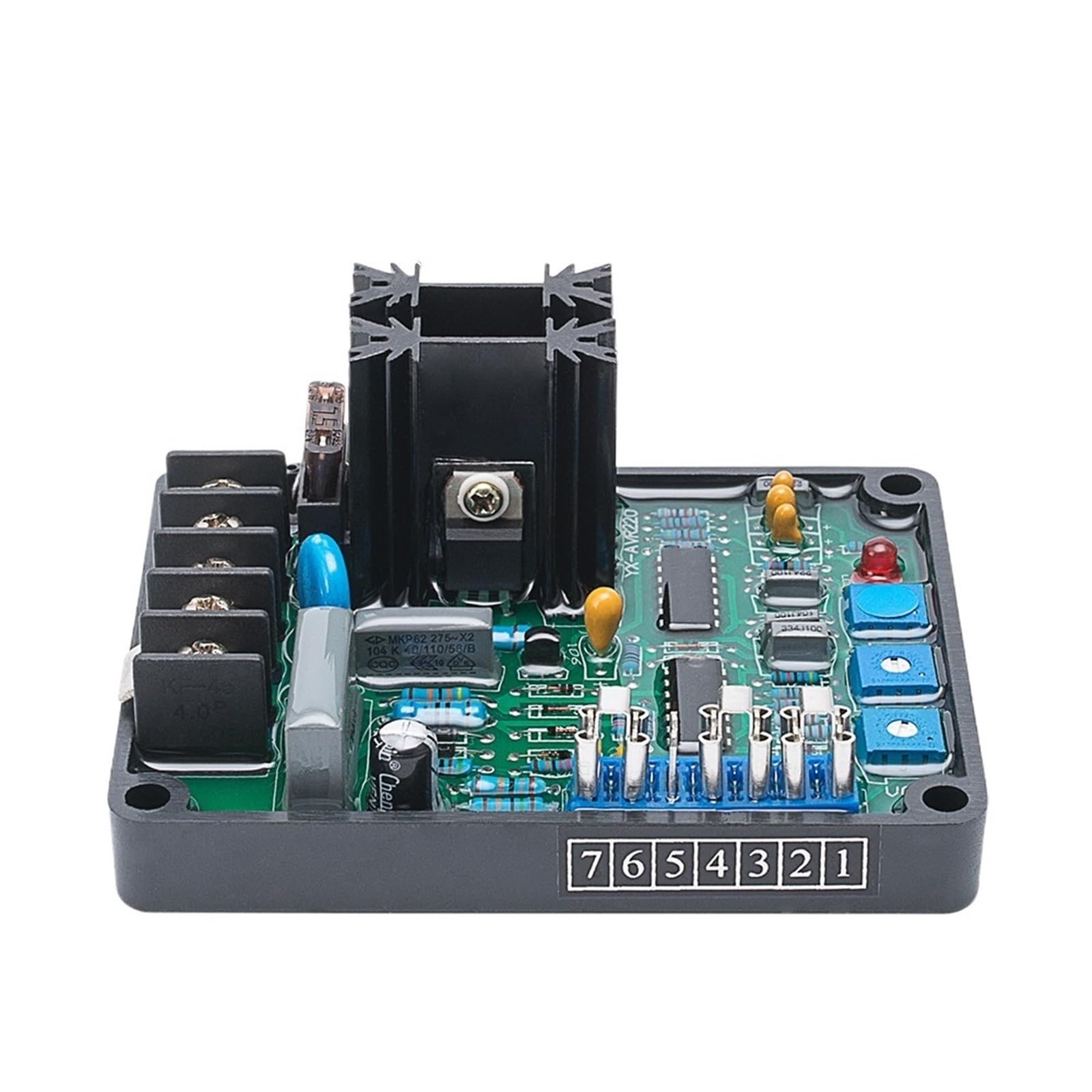 Automatyczny moduł regulatora napięcia generatora, uniwersalny bezszczotkowy alternator diesla, sterownik elektryczny i stabilizator. | Generator Automatyczny regulator napięcia Moduł uniwersalny bezszczotkowy AC Diesel Alternator elektryczny (Common)