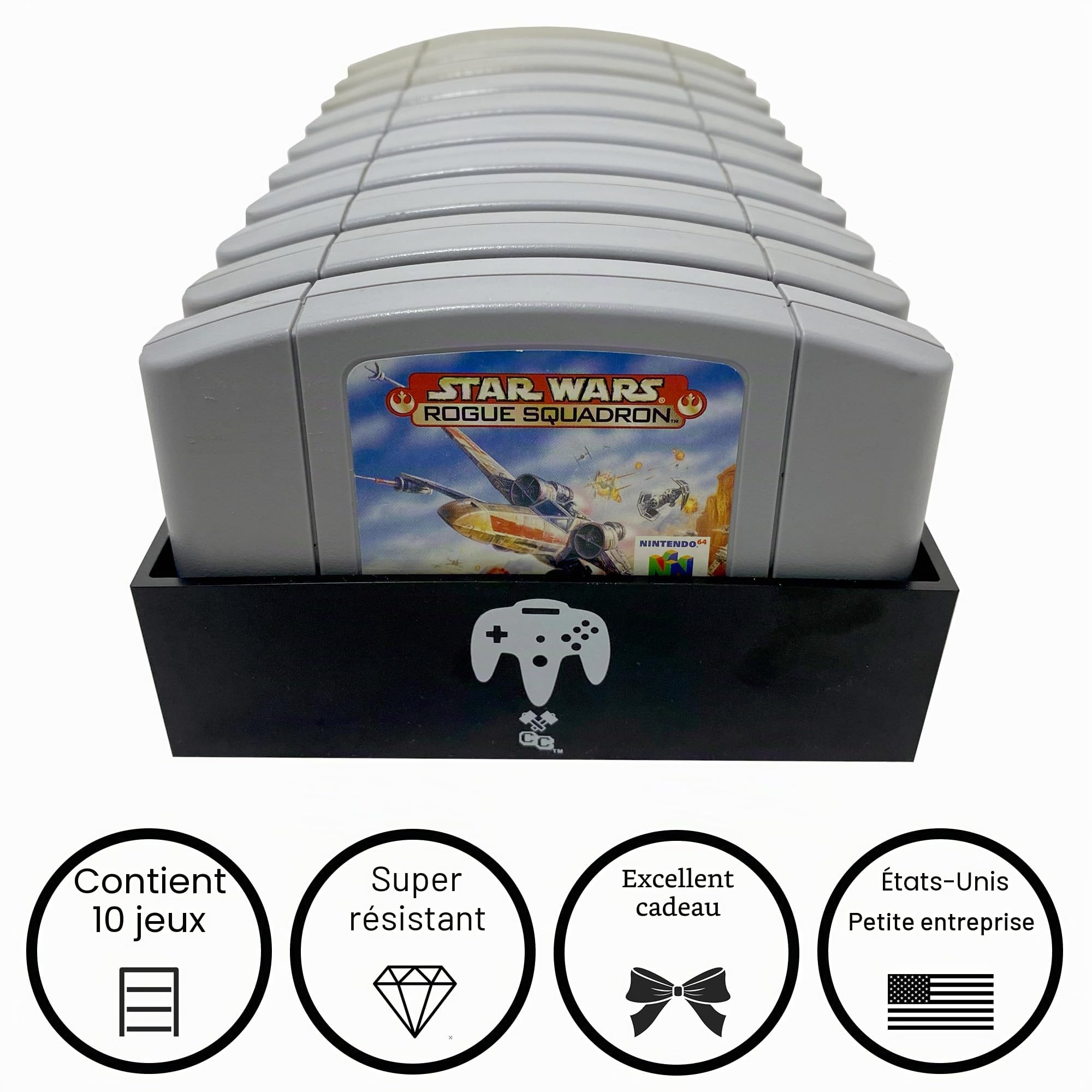 Boîte De Rangement Transparente Pour Cartouches N64 – Coffret Plastique Rigide Empilable Pour Jeux Rétro – Protection Poussière Et Chocs – Format Universal Game Case