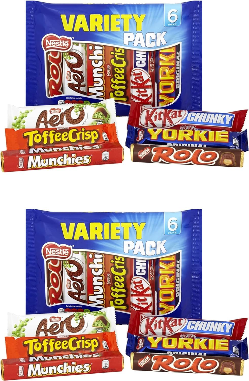 2x Nestle Mixed Chocolate Bar Multipack Chocolate (12 Bars of Chocolate) | Christmas Gifts | Christmas Chocolate For Kids | Stocking Fillers | Sweets for kids | (264g) Sold By Kidzbuzz