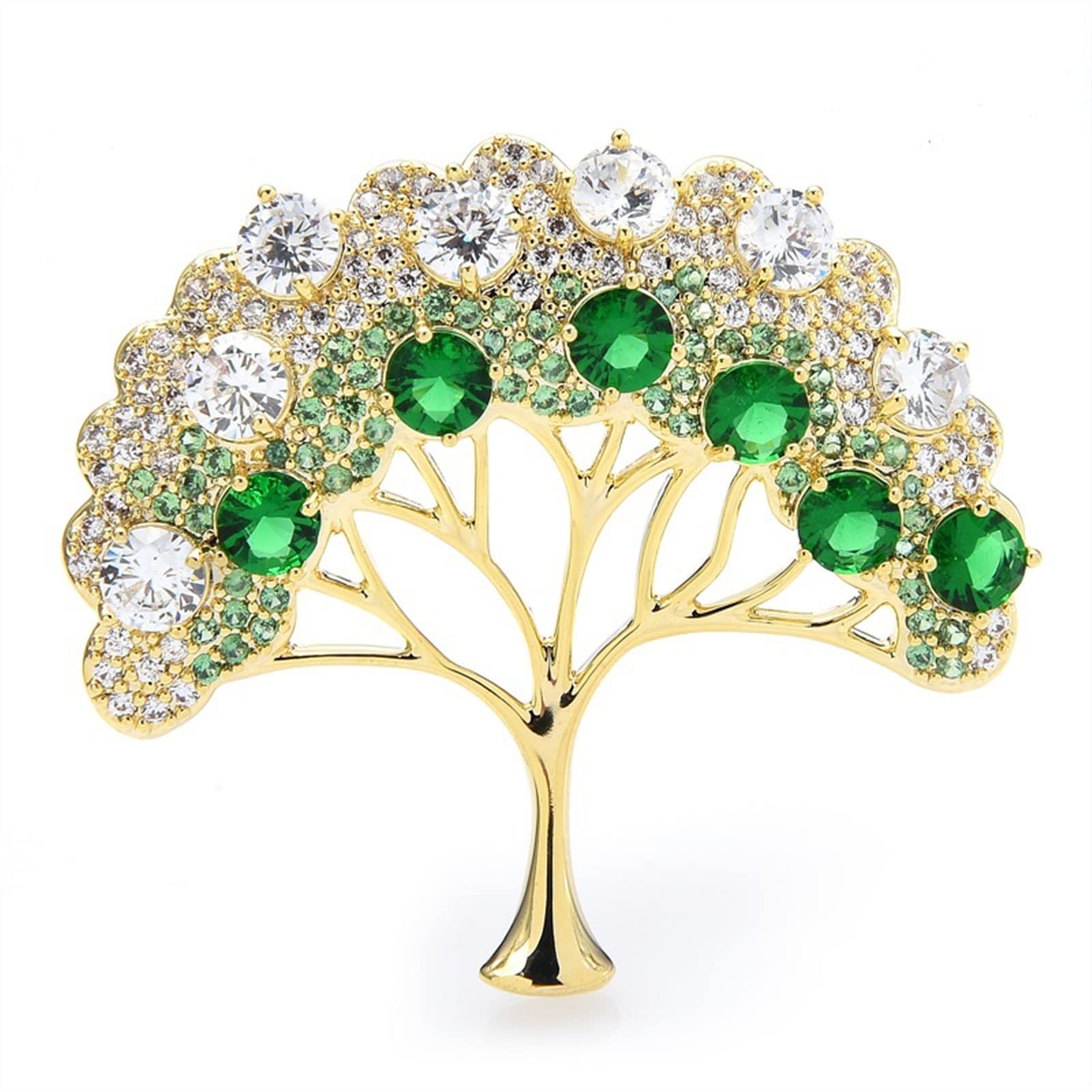 Damen-Brosche, Anstecknadeln, Damenmode-Accessoires, Damen-Elegante Baum-Brosche, Klassische Party-Brosche, Baum-Brosche, modische Broschen