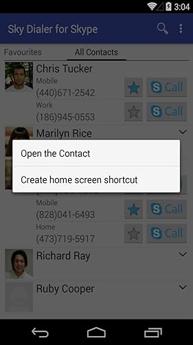 Sky Dialer for Skype