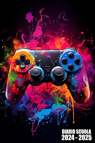 Diario Scuola 2024 2025: Agenda Giornaliera per Studente Scuola Elementari Medie Superiori | Planner Scolastico Da Settembre a Luglio | Gamer