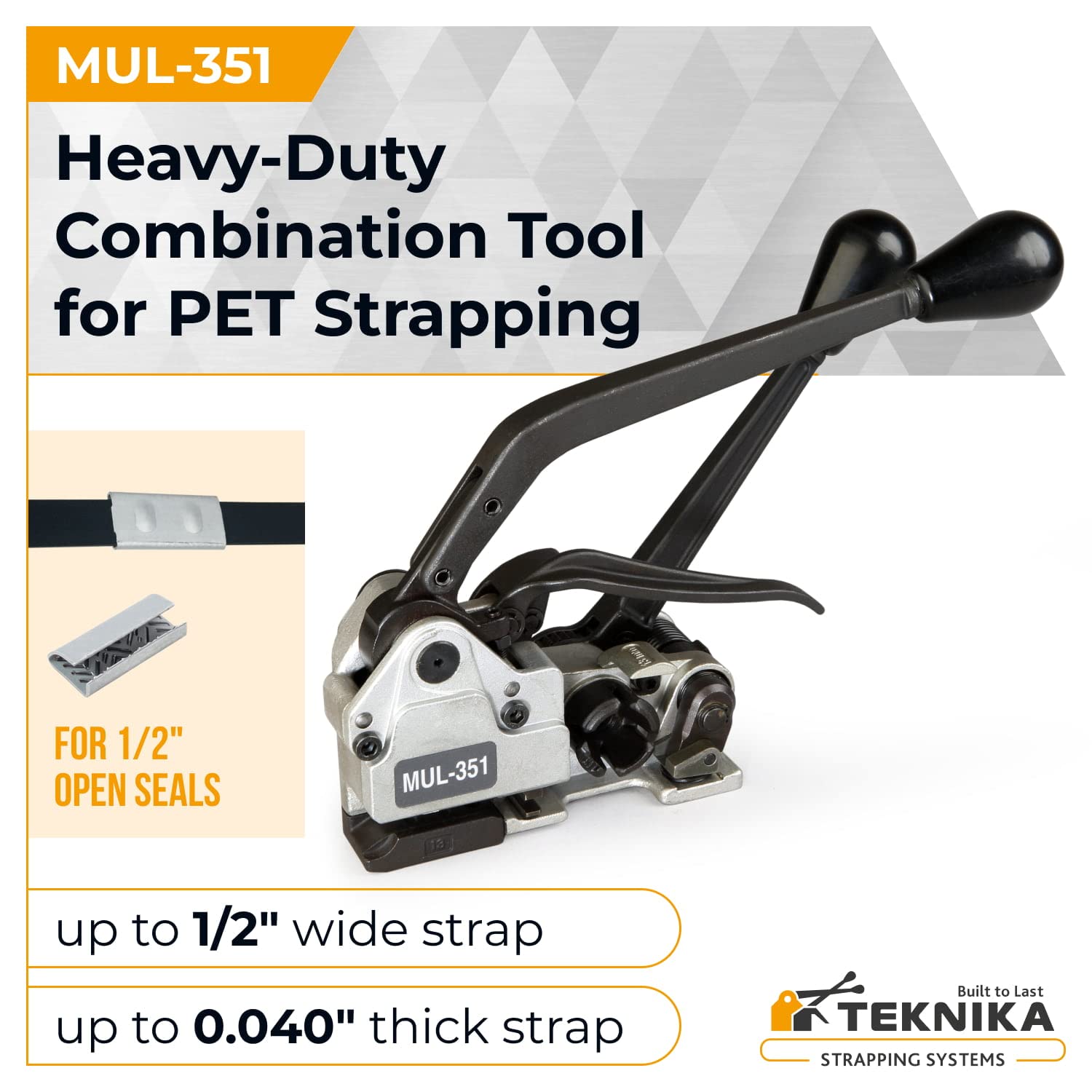 IDL Packaging Teknika MUL-351 Heavy Duty Combination Tool for PET Strapping, 1/2