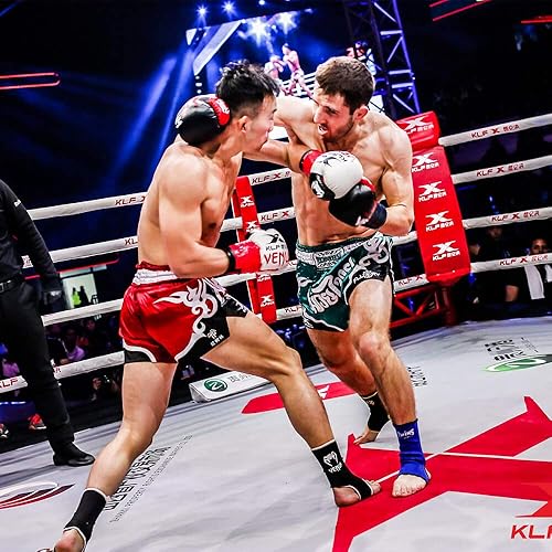 Miniatura 194 de Fluory - Pantalones cortos de lucha para muay thai, shorts de MMA, ropa de entrenamiento para lucha en jaula, grappling, artes marciales, kickboxing