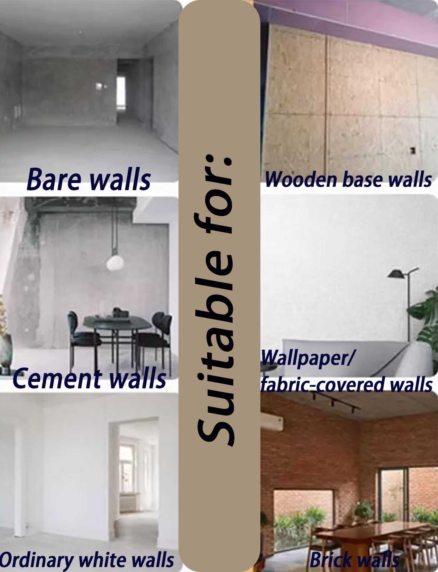Panel de piedra sintética, piedra mixta envejecida para elementos de agua y paredes decorativas, ligero, uso interior y exterior, 4,32 m²