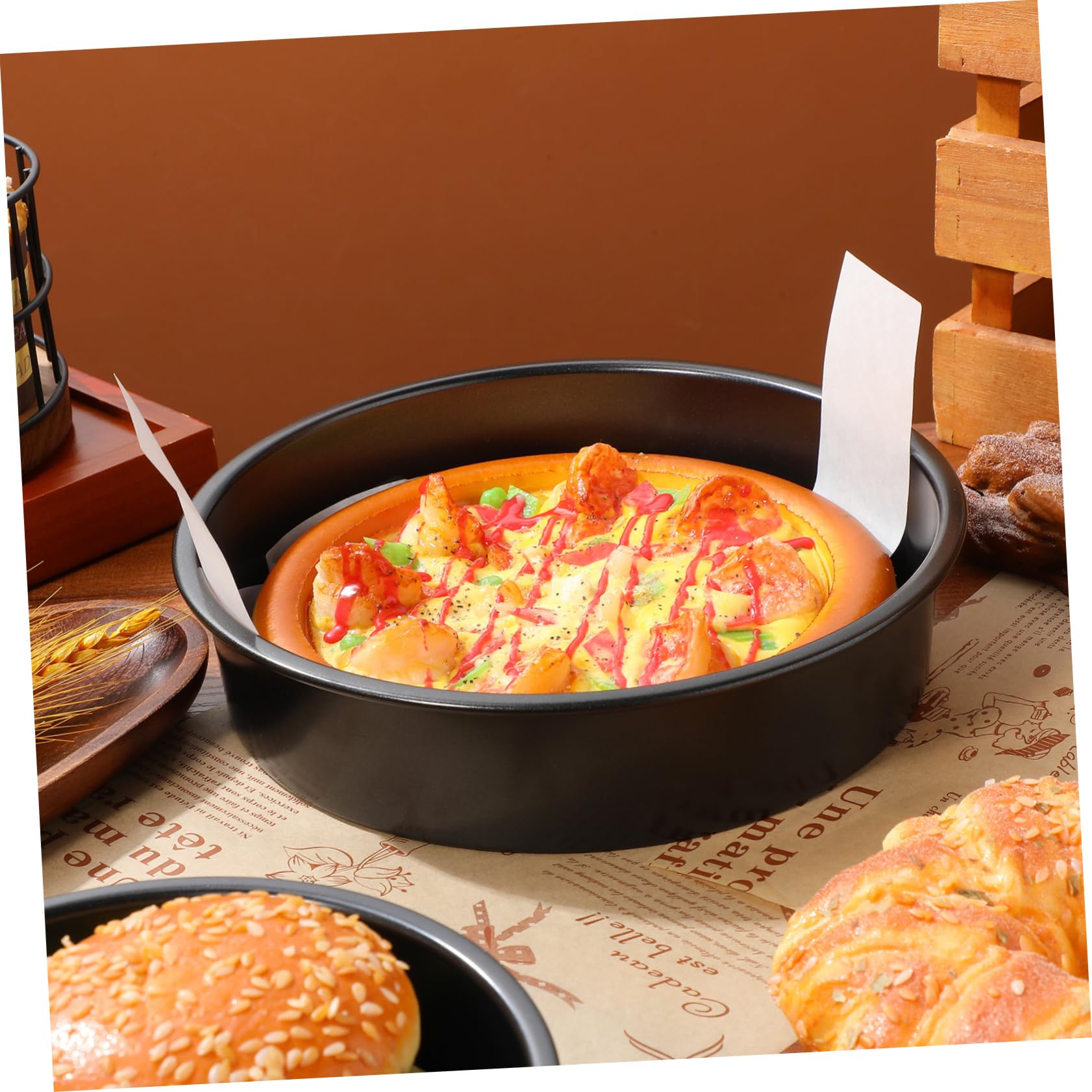 ULTECHNOVO 3stücke Teilige Runde Backformen Antihaftbeschichtete Kuchenformen Zum Backen Backzubehör Aus Kohlenstoffstahl Mit Pergamentpapier Für Schichtkuchen