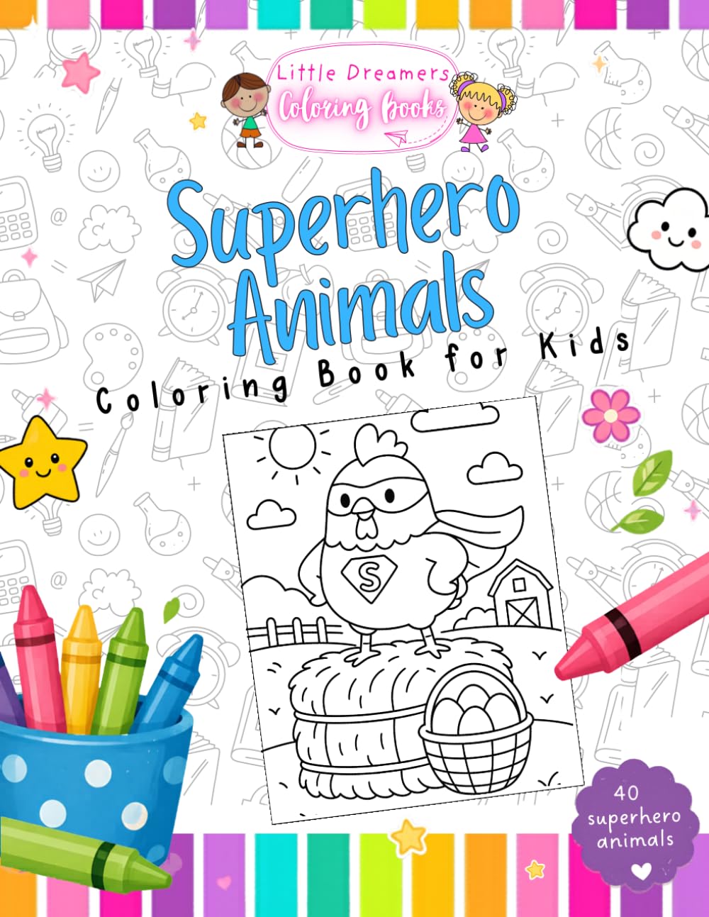 Superhero Animals Coloring Book for Kids