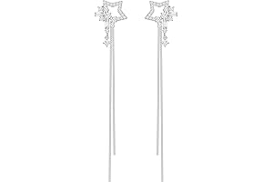 Long Tassel Clip On Earrings Starry Night