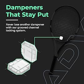 ADV Tennis Dampener with Custom Feel, Racket Shock Absorber to Reduce Vibration and Stay on The Racket, Engineered Poly-Silicone Tennis Racket Dampener, Clear, Touch 3-Pack