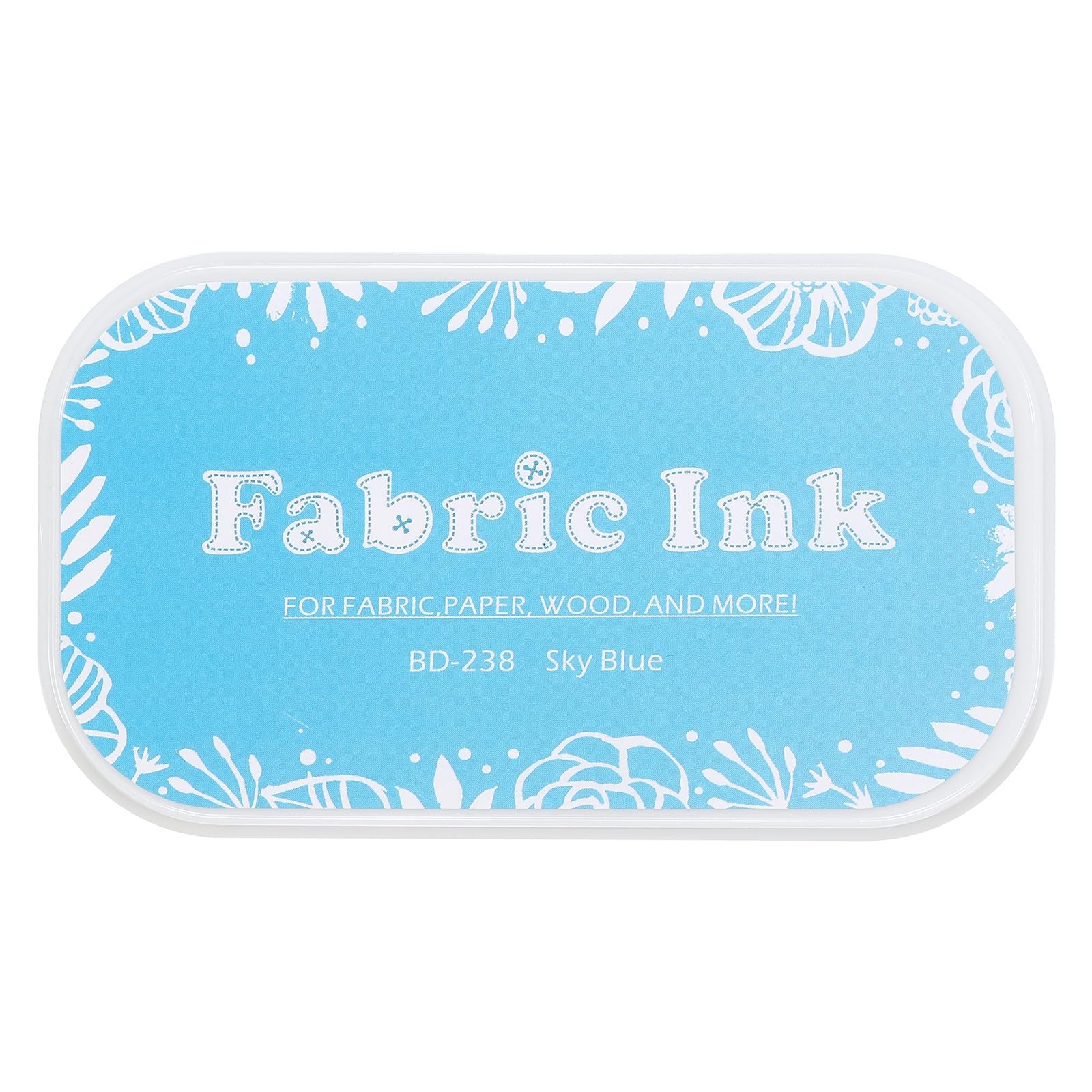 sourcing map Ink Pads for Stamps, 3.7x2.2 Inch Fabric Ink Pad for Cloth, Wood, Paper, Fingerprint, DIY Card Making, Sky Blue