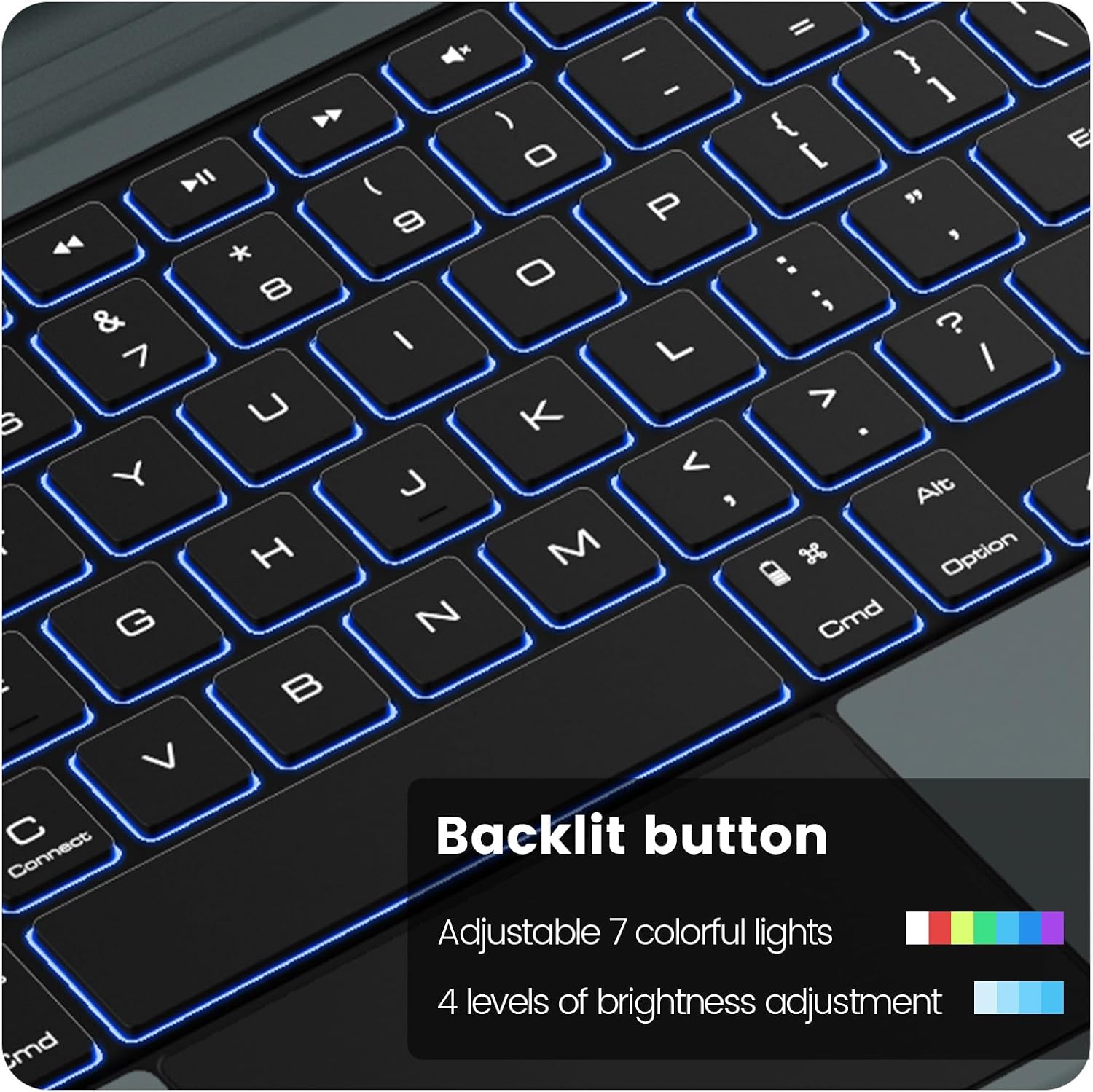 Nillkin for iPad Pro 13 inch Keyboard (M4, 2024), iPad Pro M4 Magnetic Case, Detachable Backlit Keyboard Stand, with Magnetic Wall Mount,Portrait/Landscape New ipad pro 13 inch Trackpad with Trackpad