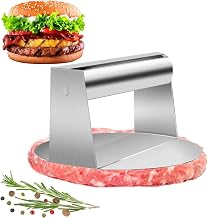 MXTIMWAN Smash Burger Press Stainless Steel Burger Press 5.5 Inch Round Hamburgher Burger Tool Non-Stick Machine for Burgers, Steak Cooking, Bacon, Grilling