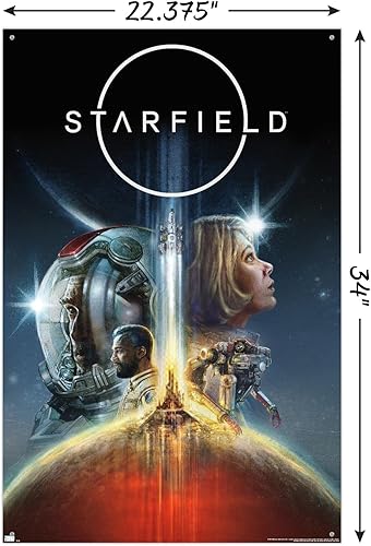 Miniatura 3 de Trends International Starfield - Póster de pared de arte clave, 22.37 x 34.00 pulgadas, paquete de póster y alfiler