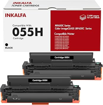 055H Black Toner Cartridge High Capacity 055 MF743Cdw Canon 055H 055 Canon Color ImageCLASS MF743Cdw MF741Cdw MF743 MF741 MF746Cdw MF740C MF745Cdw LBP664Cdw Printer Ink 2 Pack | Canon Color ImageCLASS MF743Cdw MF741Cdw MF746Cdw MF742Cdw MF745Cdw MF744Cdw LBP664Cdw MF740C LBP660C