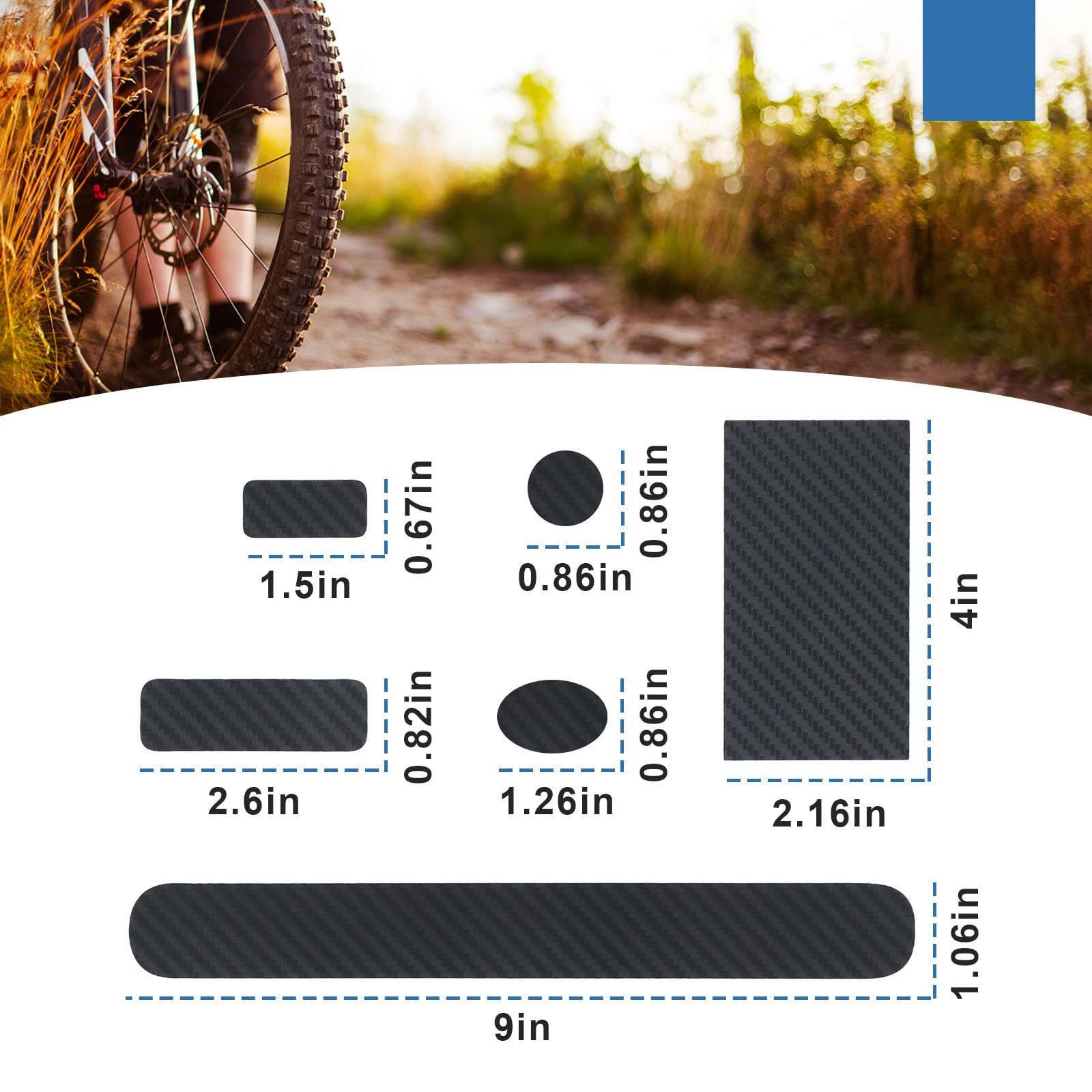 Adesivi Protettivi Glitterati Per Telaio Bici - Protezione Catena E Cavi - MTB, BMX, Corsa