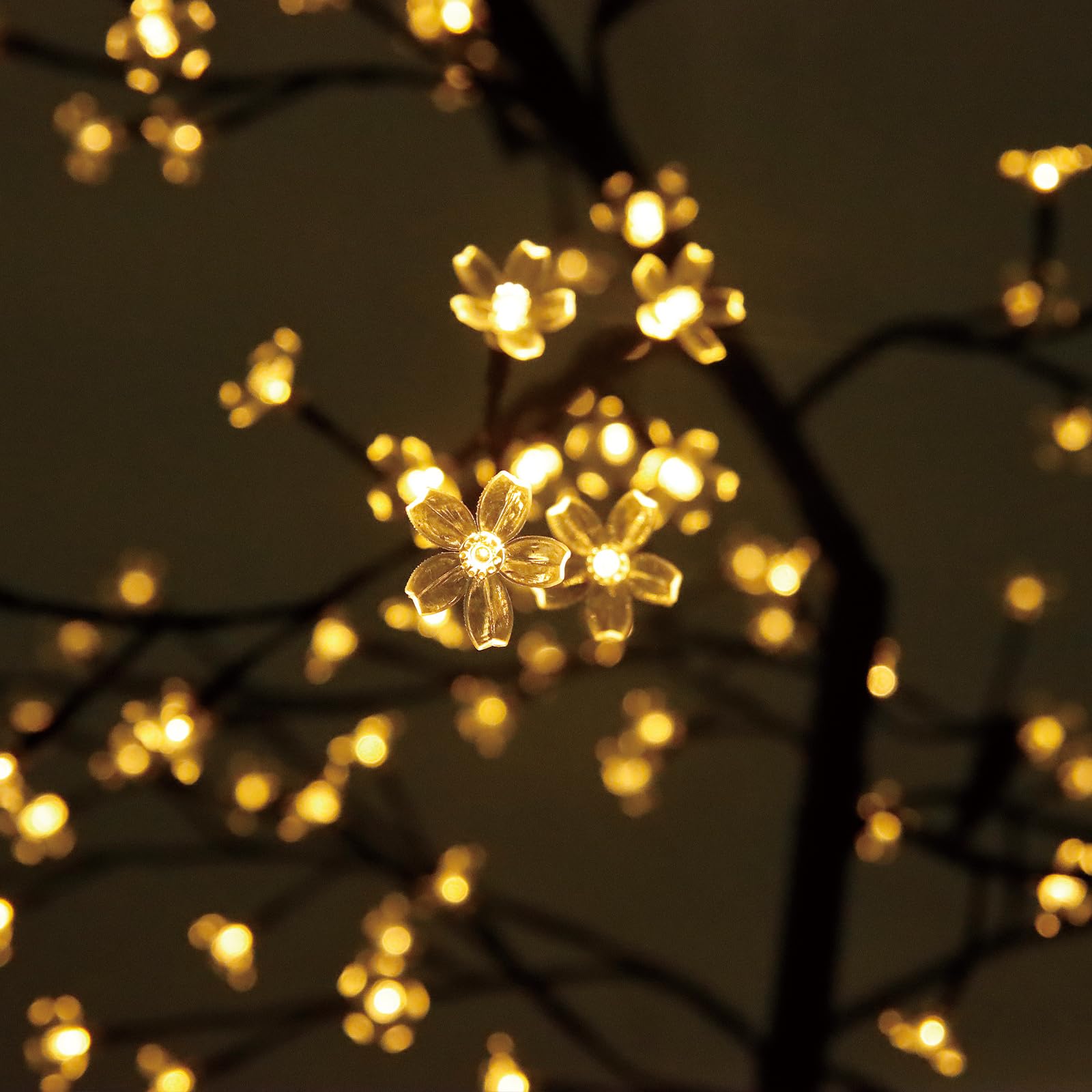 CCLIFE Albero Luminoso da Interno 180cm, Lampada LED con Funzione Memoria, Albero di Ciliegio Illuminazione, Bianco Caldo, IP44, 240 LED Albero con Luci