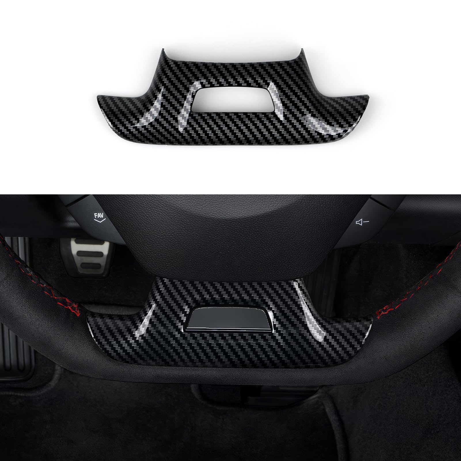 Car ABS Carbon Fiber Decal Bottom Sticker Interior Trim Cover for Chevrolet Camaro ZL1 2016 2017 2018 2019 2020 2021 2022 2023 2024 Accessories (B)