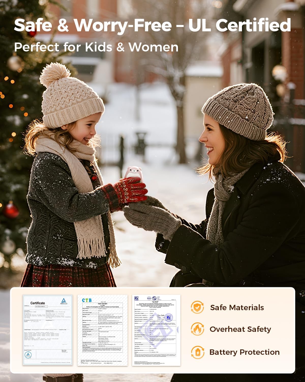 SWEETFULL Hand Warmers Rechargeable – Cute Bear, 2 Pack Magnetic Hot Hands, Reusable Electric Pocket Heater, Great Gift for Daughter, Kids, Wife, or Bestie, Portable for Outdoor & Camping - Image 7