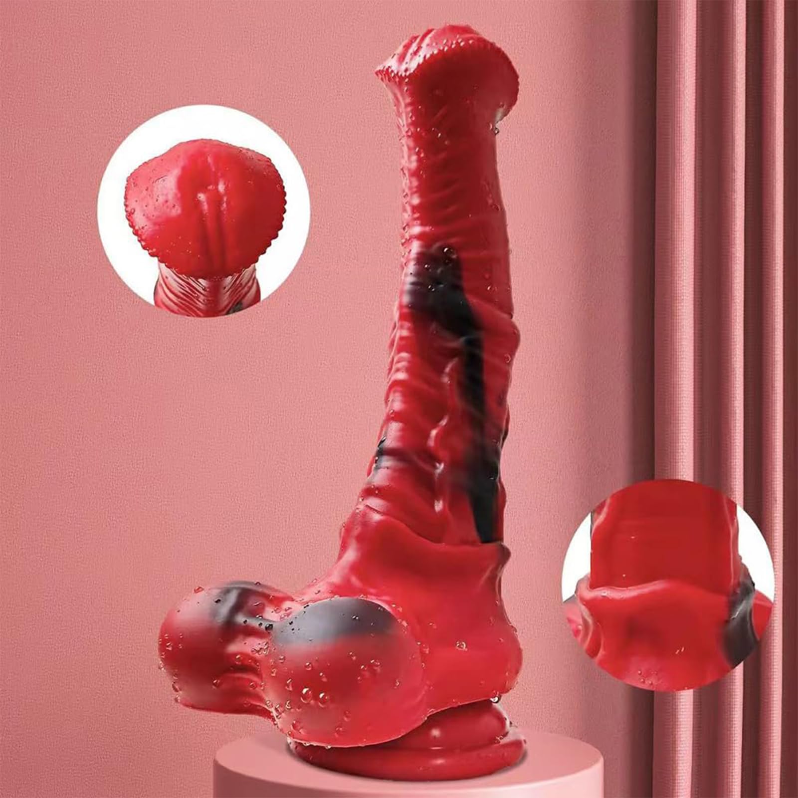 Dildo anale in silicone con cavallo, dilatatore anale, grande giocattolo sessuale anale for coppie, plug anale for uomini(L)