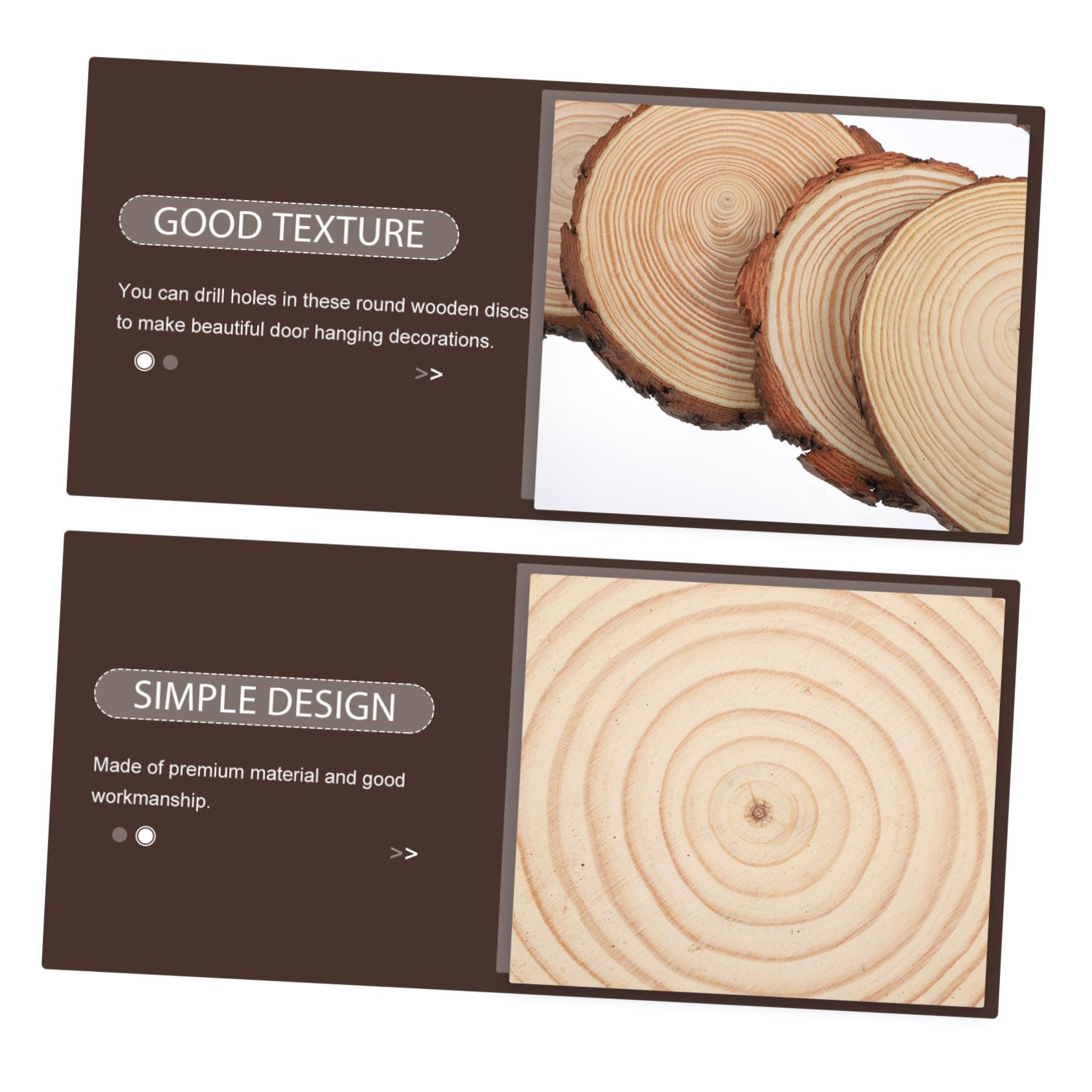 Angoily 8 Stück Teiliges Unbehandelte Holzscheiben für Diy Bastelprojekte Runde Holzscheiben Hochwertigem Material Durchmesser für Hochzeiten Weihnachtsdekoration und Handarbeiten