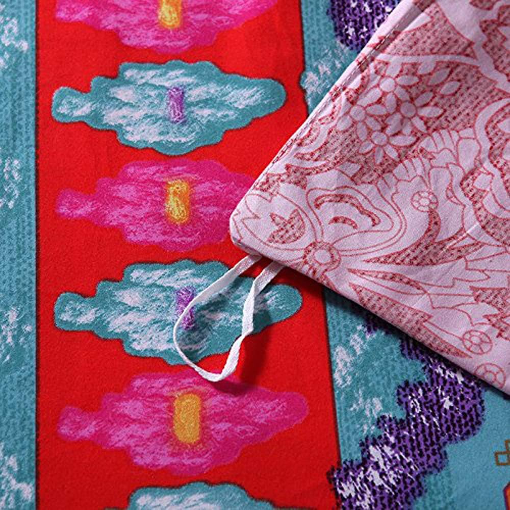 Omelas Bohemian Queen Duvet Cover Set Colorful Boho Floral Bedding Super Soft Microfiber Duvets Cover Queen Size Zipper Closure Tribal Exotic Comforter Cover (MJH,Q,3pcs) - Image 6