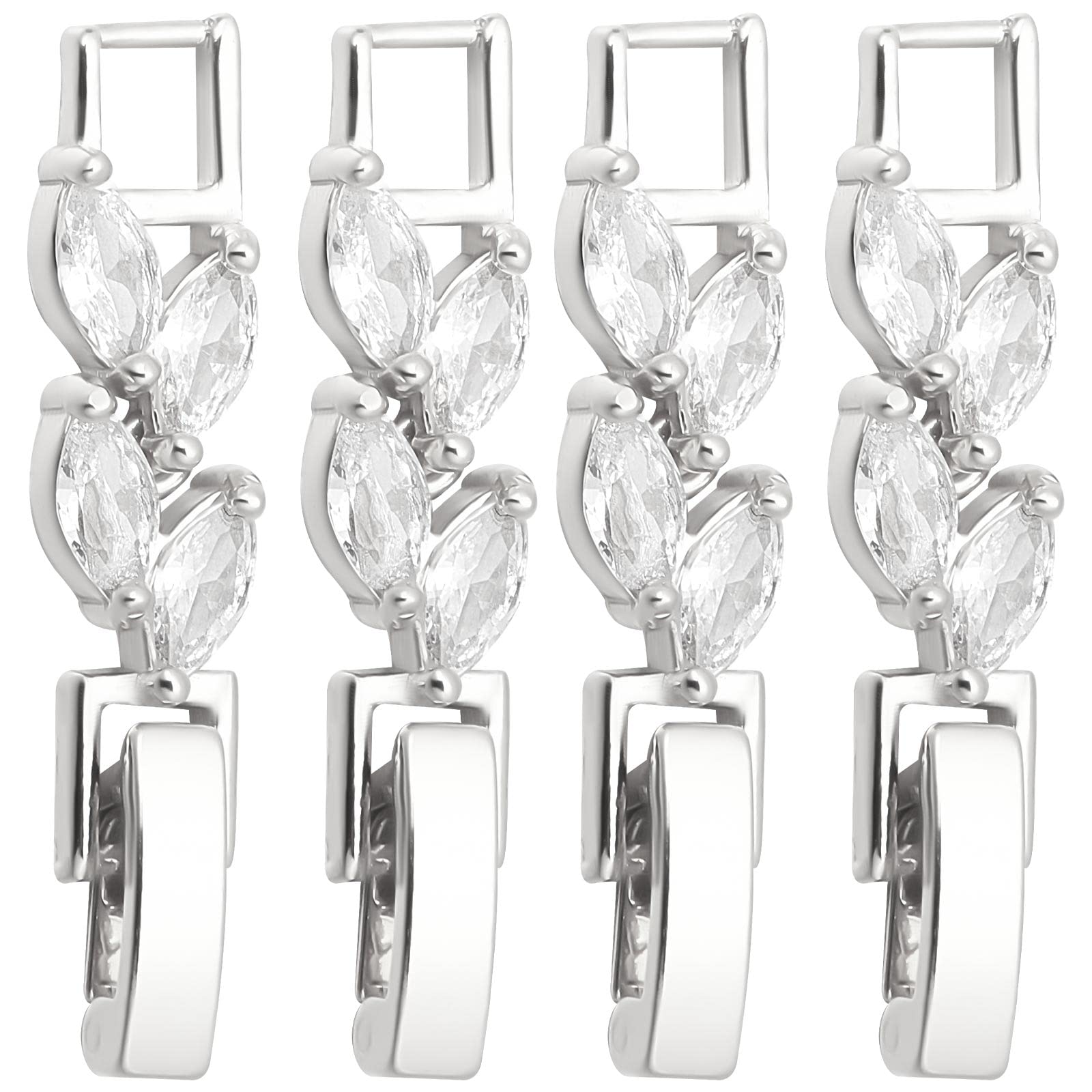 SUNNYCLUE Jewelry Extender Clasps – 10Pcs Gold & Silver Fold Over Clasps For Necklaces & Bracelets | DIY Repair & Craft Supplies