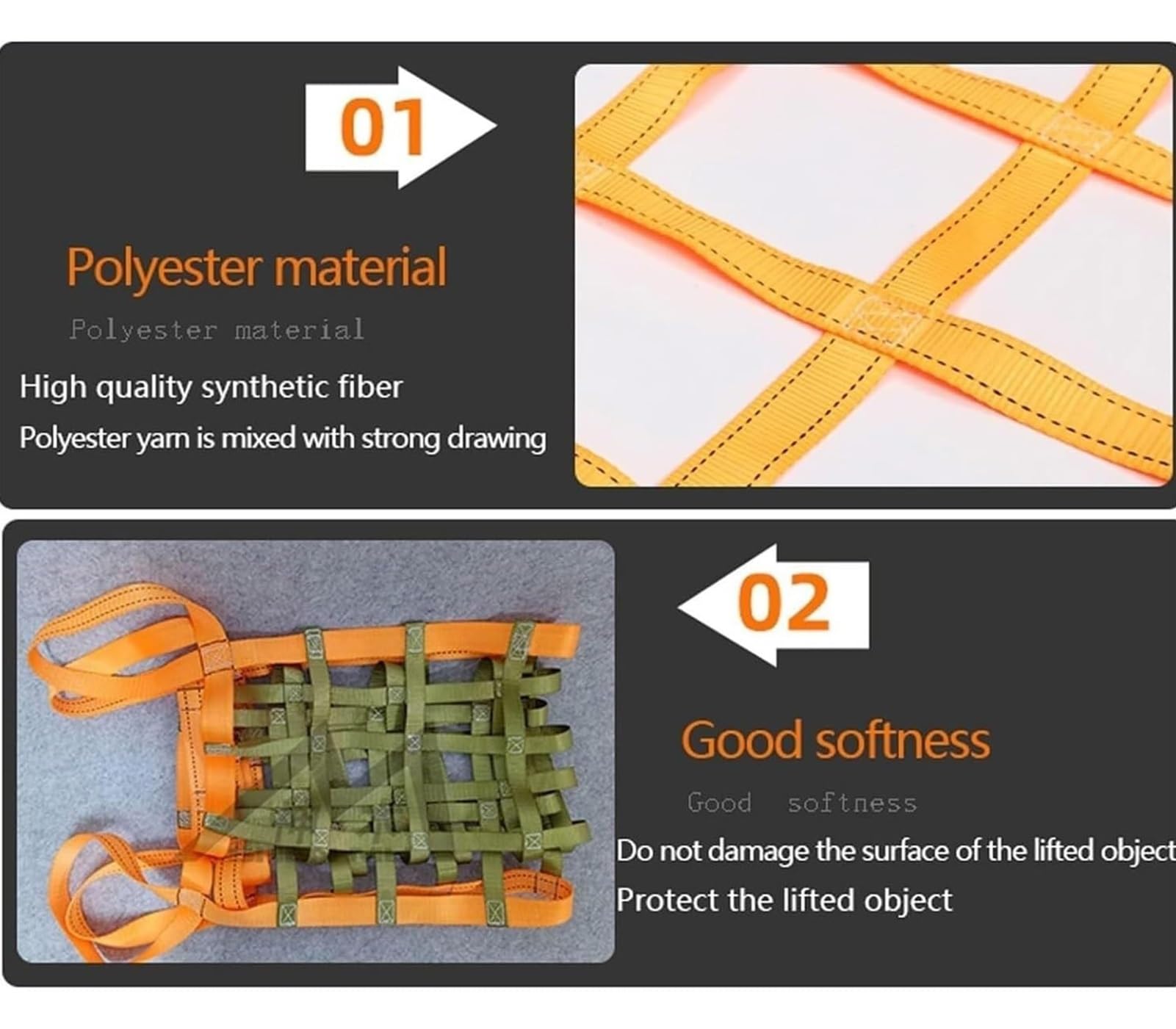 Tragkraft 0,3–3,5 Tonnen, Ladungsnetz for die Ladefläche von Pickups, reißfestes, starkes, tragendes Sicherheitsnetz,Lasthebe-Netz(3 X 3M/Mesh 20cm/Load 3.5t)