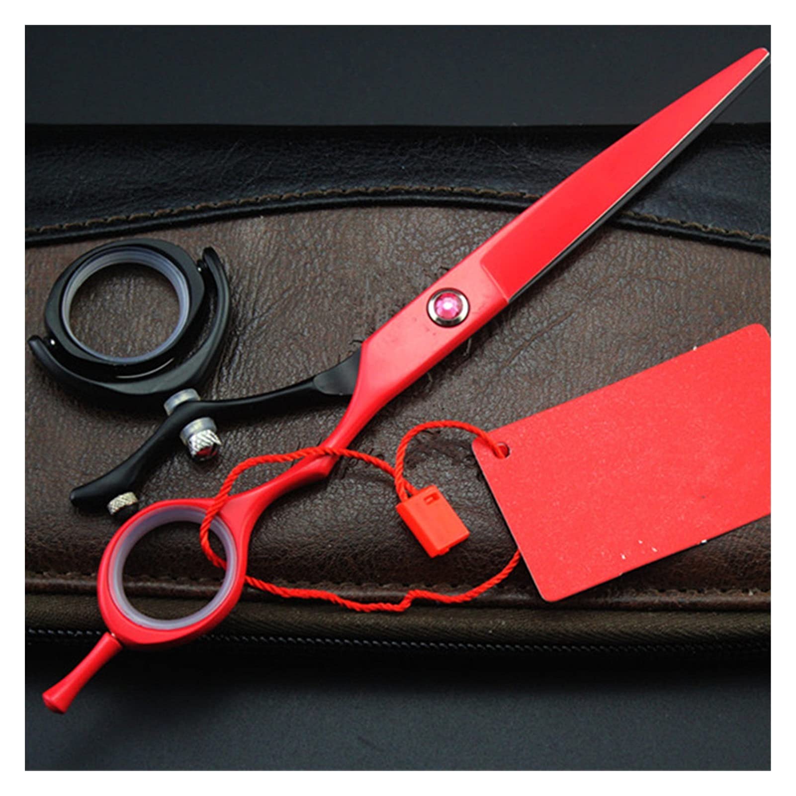 Tijeras de peluquería giratorias de 15 cm, Tijeras de entresacar, Tijeras de Belleza, Tijeras de peluquería, Kit de Corte de Pelo con Tijeras Planas.(Conjunto Blanco B)