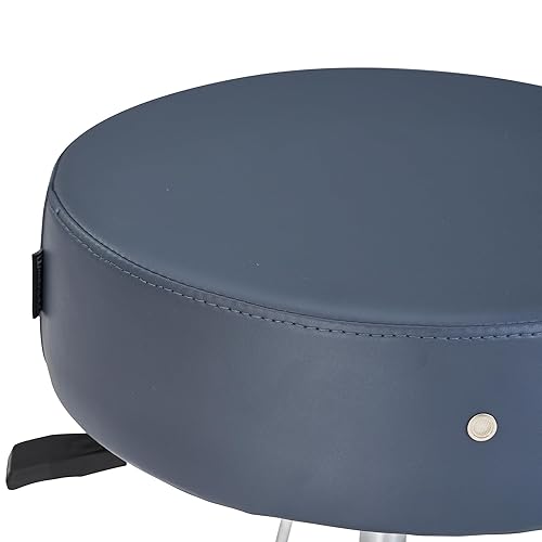 Miniatura 3 de Master Massage Glider Taburete hidráulico ergonómico redondo giratorio ajustable en azul real silla dental de peluquería para terapeuta, clínica,