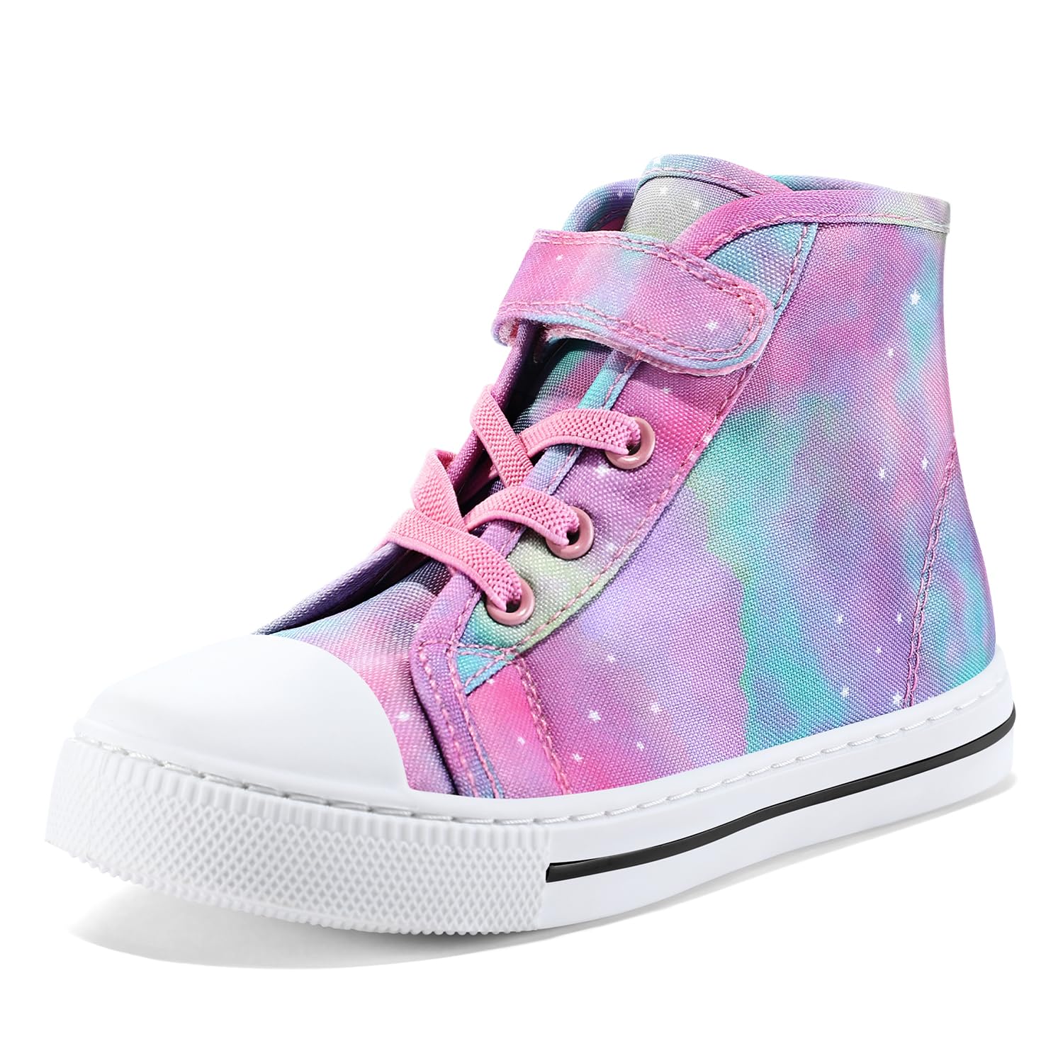 k komforme toddler sneakers girls canvas high top walking shoes with hook and loops